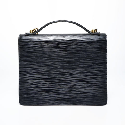 LOUIS VUITTON 2004 Epi Monceau Handbag black WS25053