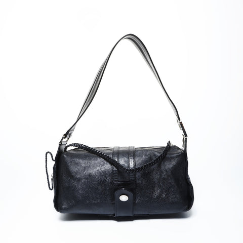 Christian Dior Leather one belt flight on Shoulder Bag black WS25054