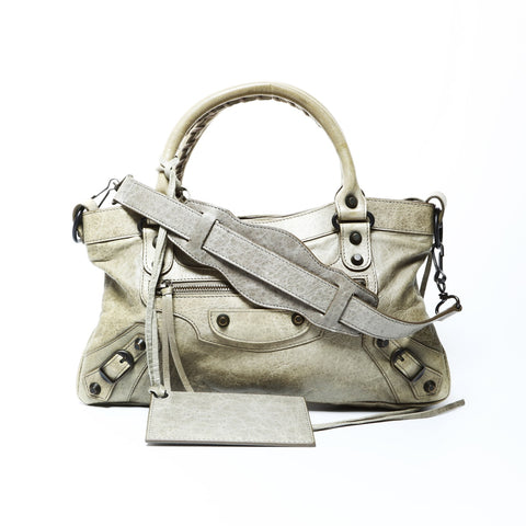 BALENCIAGA The Classic City 2way Handbag gray WS25055