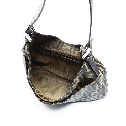 FENDI Zucca Canvas Mamma Baguette Shoulder Bag Brown WS25057