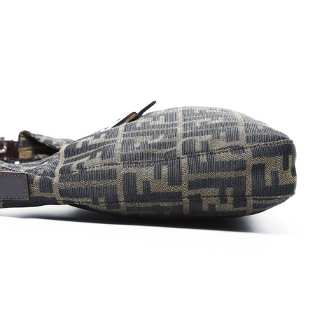 FENDI Zucca Canvas Mamma Baguette Shoulder Bag Brown WS25057