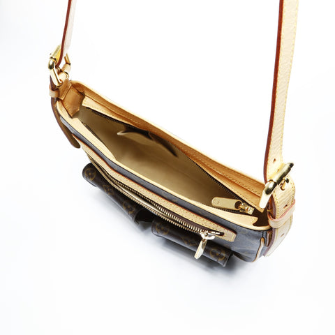 LOUIS VUITTON Hudson GM Monogram 2005 Shoulder Bag Brown WS25059