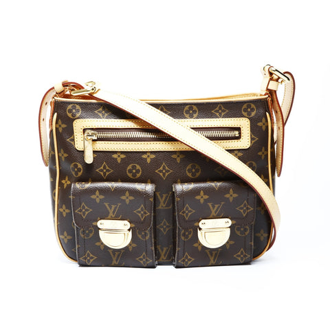 LOUIS VUITTON Hudson GM Monogram 2005 Shoulder Bag Brown WS25059