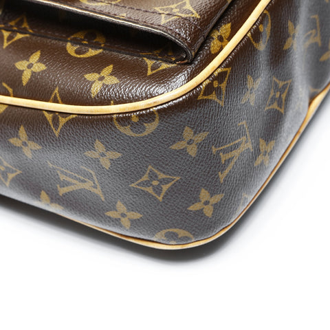 LOUIS VUITTON Hudson GM Monogram 2005 Shoulder Bag Brown WS25059