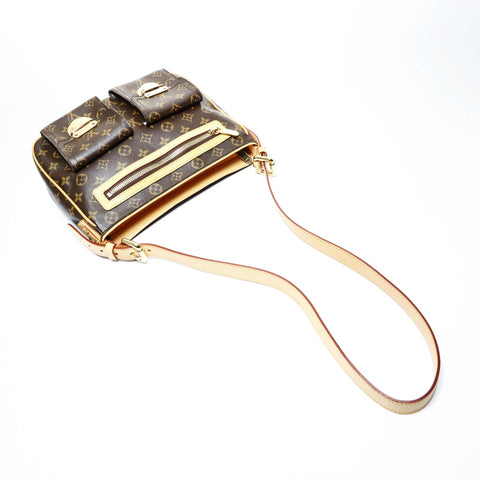 LOUIS VUITTON Hudson GM Monogram 2005 Shoulder Bag Brown WS25059