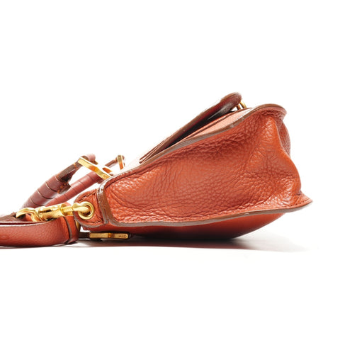 Chloe Marcy Small Double Carry Leather 2-Way Shoulder Bag Orange WS25063