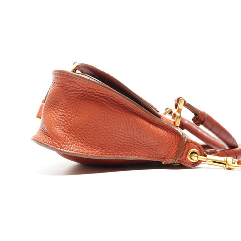 Chloe Marcy Small Double Carry Leather 2-Way Shoulder Bag Orange WS25063