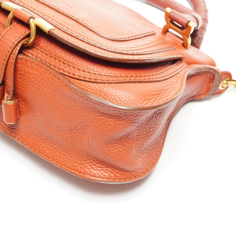 Chloe Marcy Small Double Carry Leather 2-Way Shoulder Bag Orange WS25063