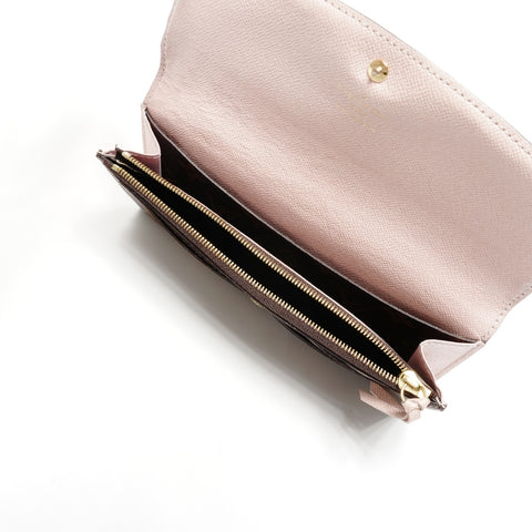 LOUIS VUITTON 2020-2025 Portefeuille Emily Rose Ballerine Monogram Purse PVC Brown WS25064