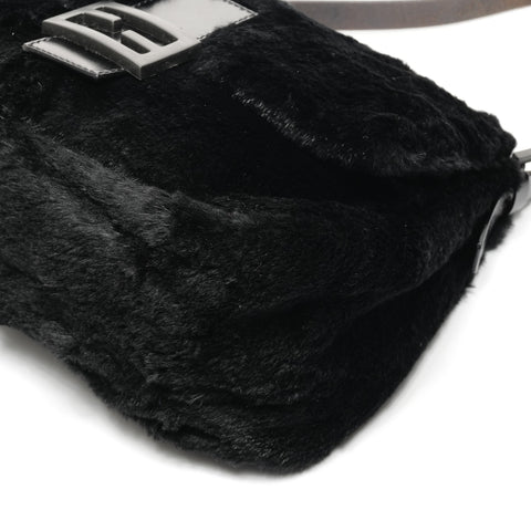 FENDI Far Mamma Baguette One Belt Shoulder Bag black WS25068