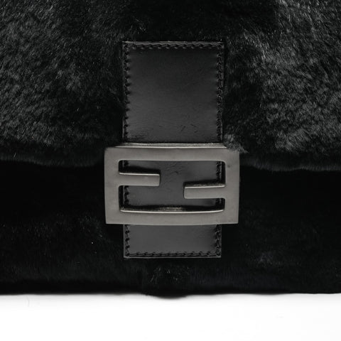 FENDI Far Mamma Baguette One Belt Shoulder Bag black WS25068