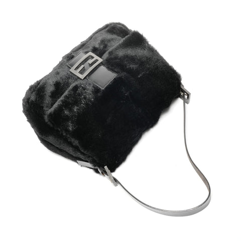 FENDI Far Mamma Baguette One Belt Shoulder Bag black WS25068