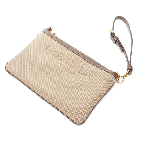 PRADA Jacquard logo drawstring bag Shoulder Bag beige WS25072