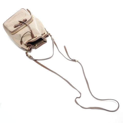 PRADA Jacquard logo drawstring bag Shoulder Bag beige WS25072