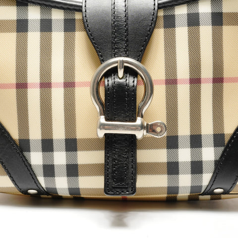 BURBERRY PVC Nova Check One Belt Shoulder Bag beige WS25074