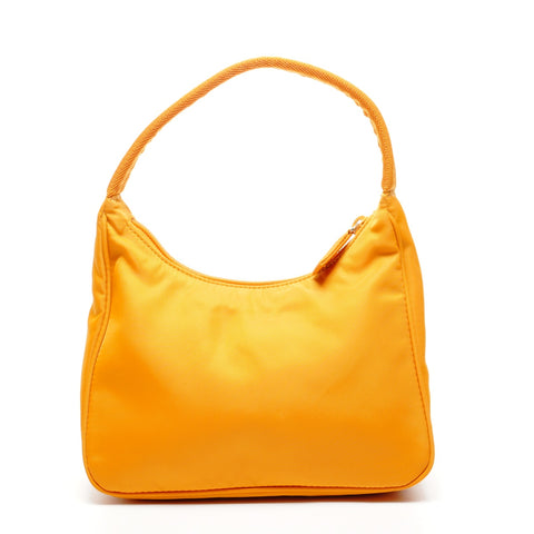 PRADA Nylon Hobo Mini Handbag Orange WS25076