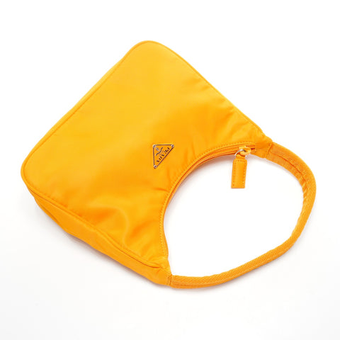PRADA Nylon Hobo Mini Handbag Orange WS25076