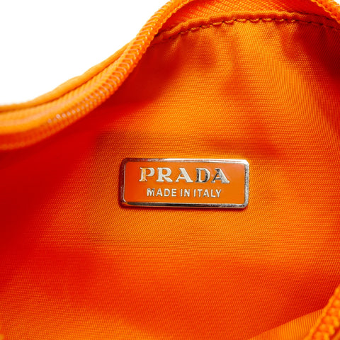 PRADA Nylon Hobo Mini Handbag Orange WS25076