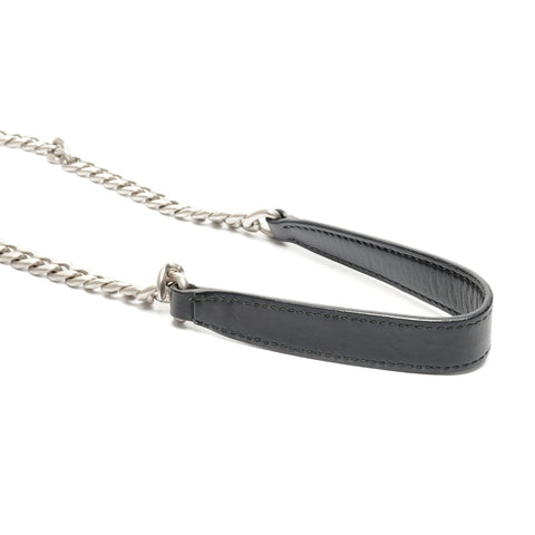 PRADA Cahier Leather Shoulder Bag Black White WS25077