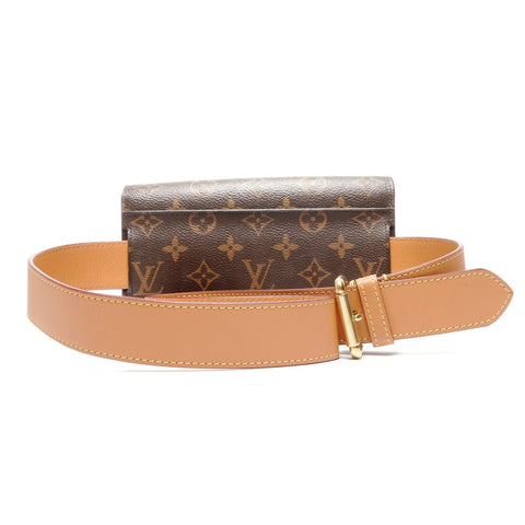 LOUIS VUITTON 2019 S Lock Belt Pouch PM Waist bag Brown WS25078