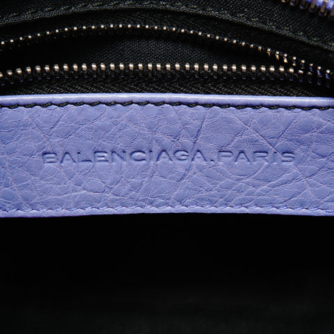 BALENCIAGA Mini Giant City 2way Silver Metal Handbag purple WS25079