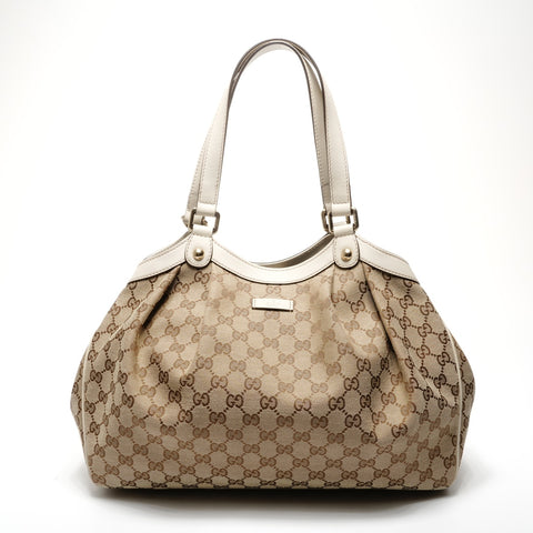 GUCCI GG canvas Sukey Shoulder Bag Brown WS25082