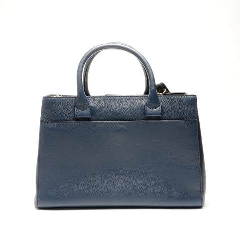CHANEL No. 24 2017-2018 Executive Tote 2-way Leather Handbag Navy WS25084