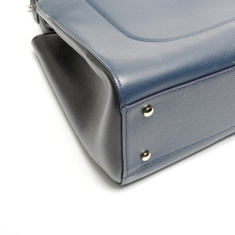 CHANEL No. 24 2017-2018 Executive Tote 2-way Leather Handbag Navy WS25084