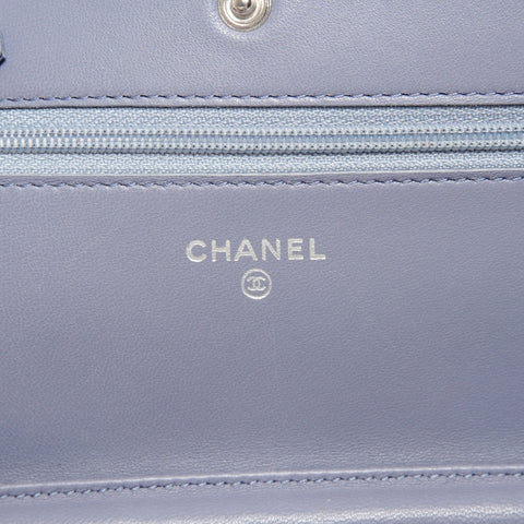 CHANEL 15th Series 2011 Lambskin Matelasse Classic Flap Chain Wallet Shoulder Bag purple WS25085