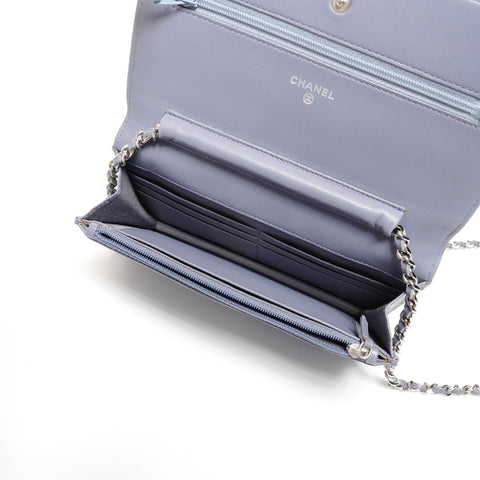 CHANEL 15th Series 2011 Lambskin Matelasse Classic Flap Chain Wallet Shoulder Bag purple WS25085
