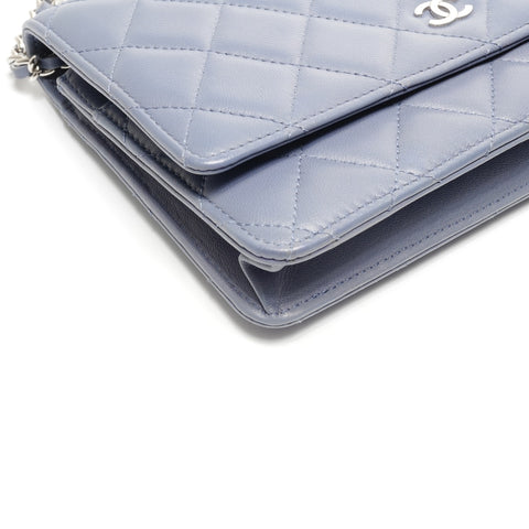 CHANEL 15th Series 2011 Lambskin Matelasse Classic Flap Chain Wallet Shoulder Bag purple WS25085