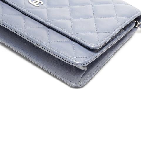 CHANEL 15th Series 2011 Lambskin Matelasse Classic Flap Chain Wallet Shoulder Bag purple WS25085