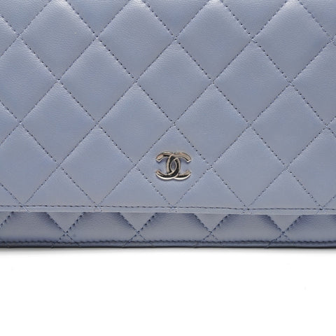 CHANEL 15th Series 2011 Lambskin Matelasse Classic Flap Chain Wallet Shoulder Bag purple WS25085