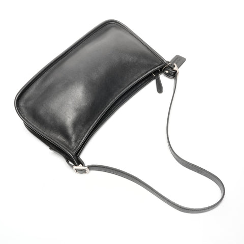 COACH Leather 9071 one belt Shoulder Bag black WS25086