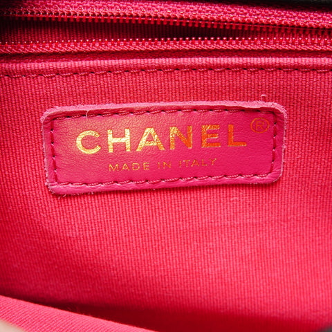 CHANEL Matelasse COCO Mark Double Chain Mini Shoulder Bag black WS25087