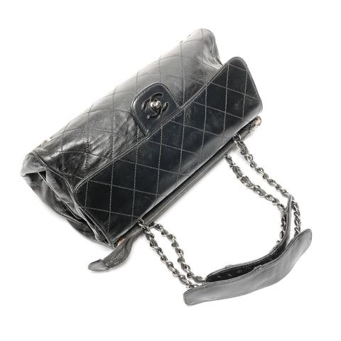 CHANEL No. 11 2006-2008 Wild Stitch COCO Mark Chain Shoulder Bag Shoulder Bag black WS25088