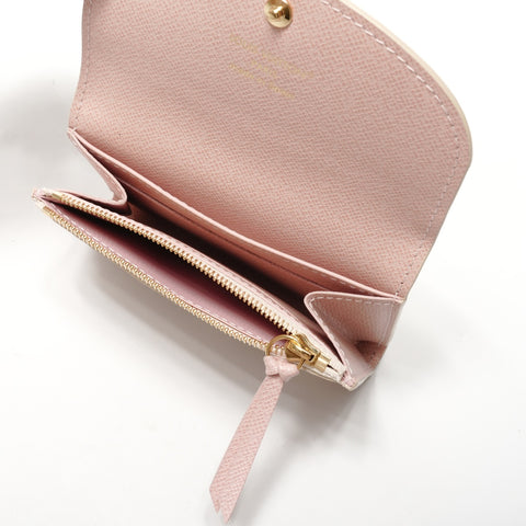 LOUIS VUITTON 2020-2025 Porte Monnaie Rose Ballerine Damier Azur Bifold Wallet white WS25090