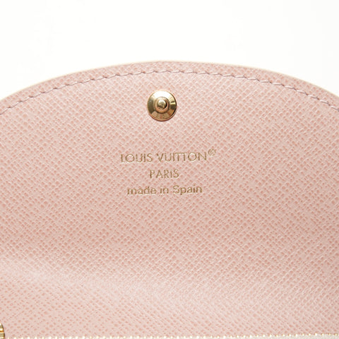 LOUIS VUITTON 2020-2025 Porte Monnaie Rose Ballerine Damier Azur Bifold Wallet white WS25090