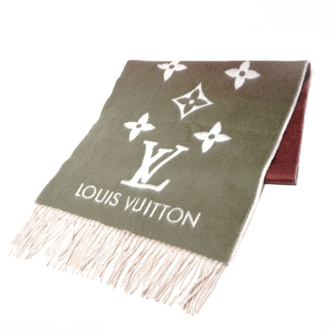 LOUIS VUITTON Echarpe Reykjavik Gradient 100% Cashmere Scarf Brown WS25091