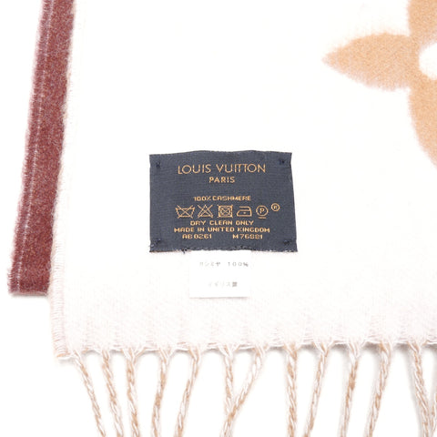 LOUIS VUITTON Echarpe Reykjavik Gradient 100% Cashmere Scarf Brown WS25091