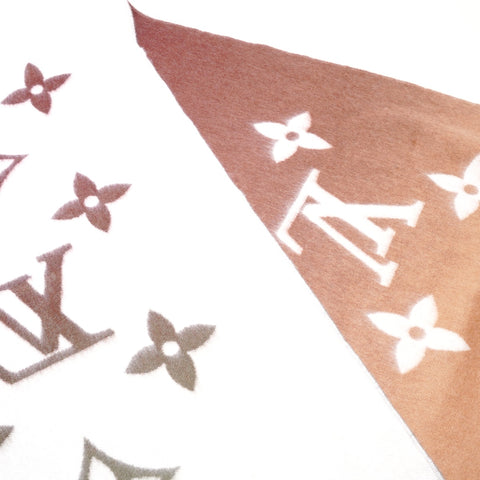 LOUIS VUITTON Echarpe Reykjavik Gradient 100% Cashmere Scarf Brown WS25091