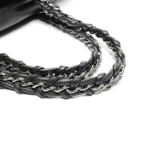 CHANEL 10 Series 2005-2006 Luxury Chain Shoulder Bag Boston bag black WS25094