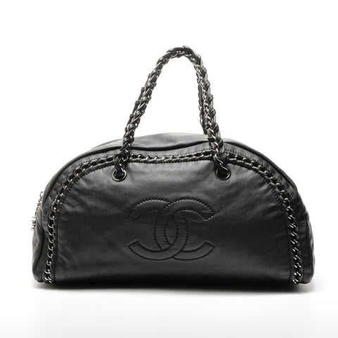 CHANEL 10 Series 2005-2006 Luxury Chain Shoulder Bag Boston bag black WS25094