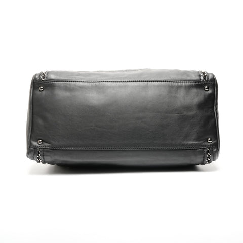 CHANEL 10 Series 2005-2006 Luxury Chain Shoulder Bag Boston bag black WS25094