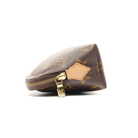 LOUIS VUITTON Monogram Pochette Cosmetic Pouch PVC Brown WS25095