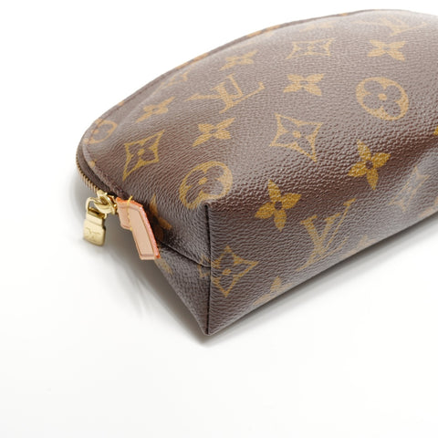 LOUIS VUITTON Monogram Pochette Cosmetic Pouch PVC Brown WS25095