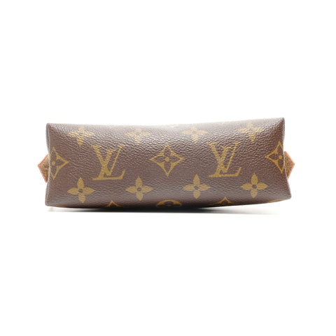 LOUIS VUITTON Monogram Pochette Cosmetic Pouch PVC Brown WS25095