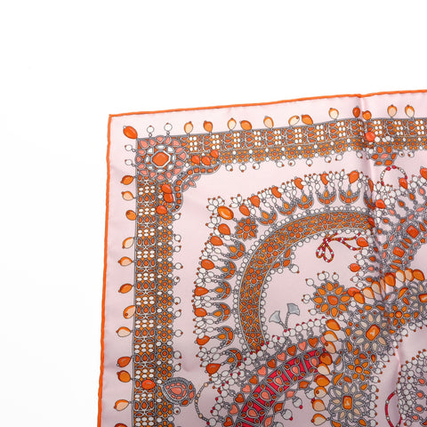 HERMES Silk scarf 90 pieces from the Maharajas scarf pink WS25097