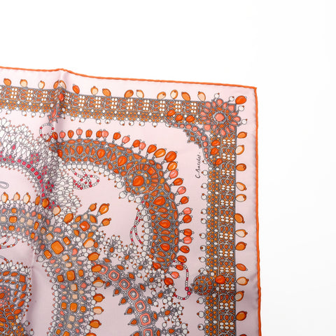 HERMES Silk scarf 90 pieces from the Maharajas scarf pink WS25097