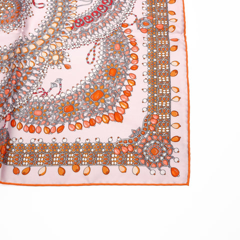 HERMES Silk scarf 90 pieces from the Maharajas scarf pink WS25097